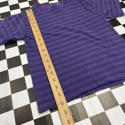 Vintage Purple Striped Shirt - Size 6