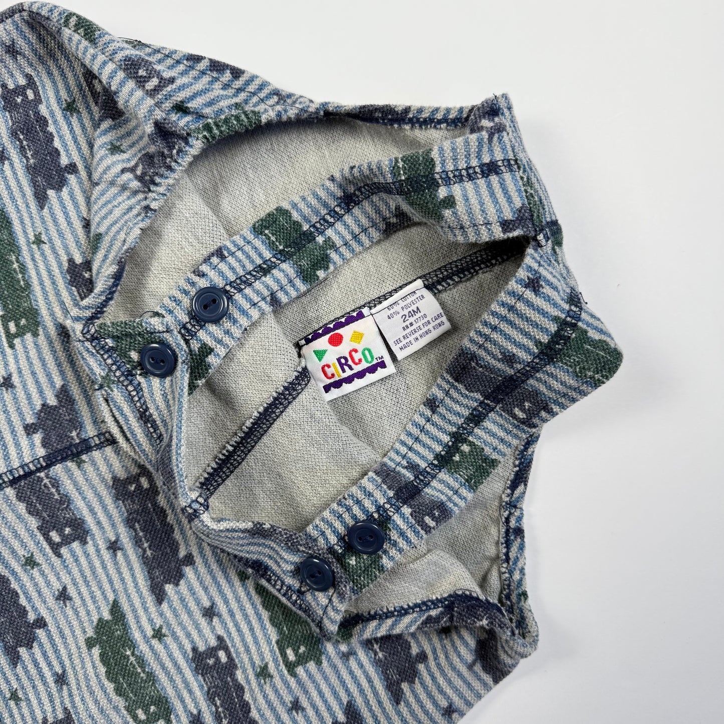 Vintage 1990's CIRCO Train Bubble Romper - 24 Months