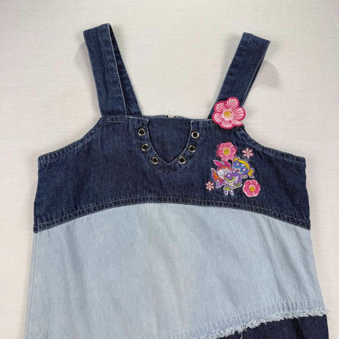 2002 Power Puff Girls Denim Dress - Youth Small 7/8