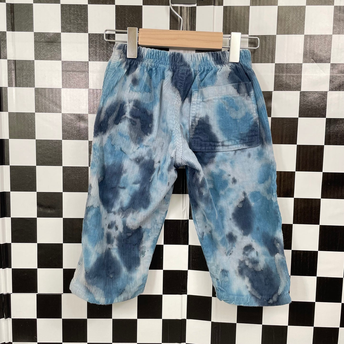 Vintage 1990's Charlie Rocket Blue Tie Dye Corduroy Pants - 18 Months