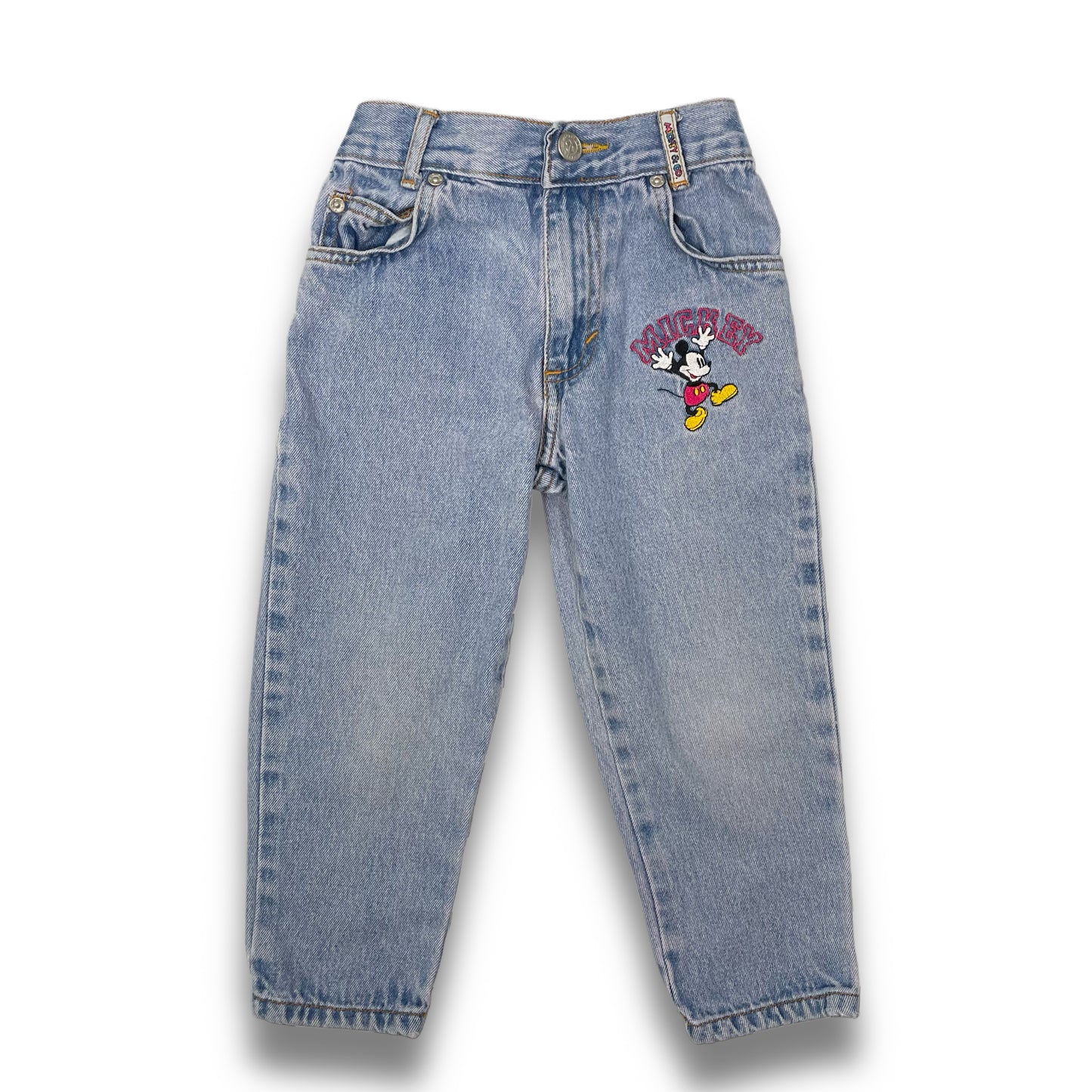 Vintage 1990's Mickey Light Wash Denim Jeans - 4T