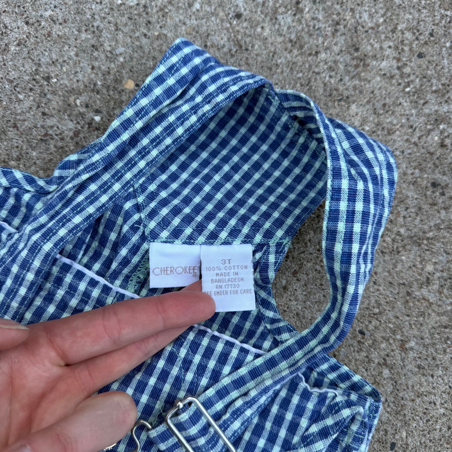 Vintage Y2K Cherokee Gingham Shortalls - 3T