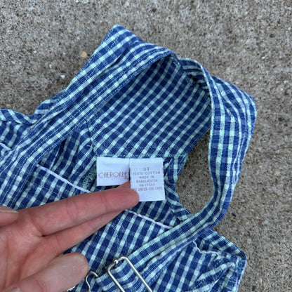 Vintage Y2K Cherokee Gingham Shortalls - 3T