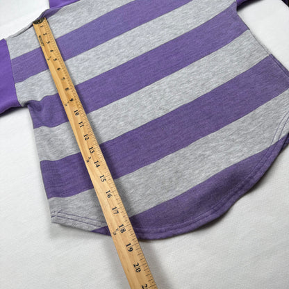 Vintage 1990's Willow Bay Purple Grey Striped Sweatshirt - Youth Size 6