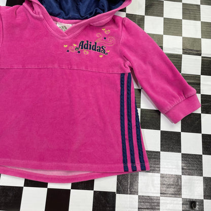 Y2K Adidas Velour Hoodie - 24 Months