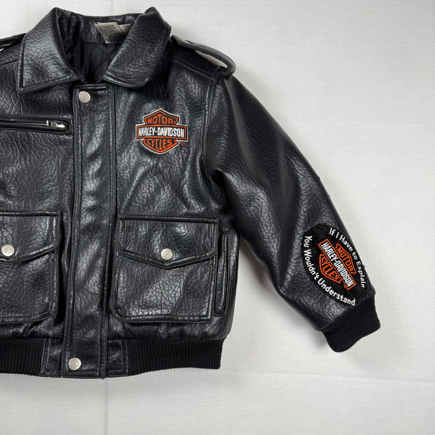 Vintage Y2K Harley Davidson Jacket - 4/5T