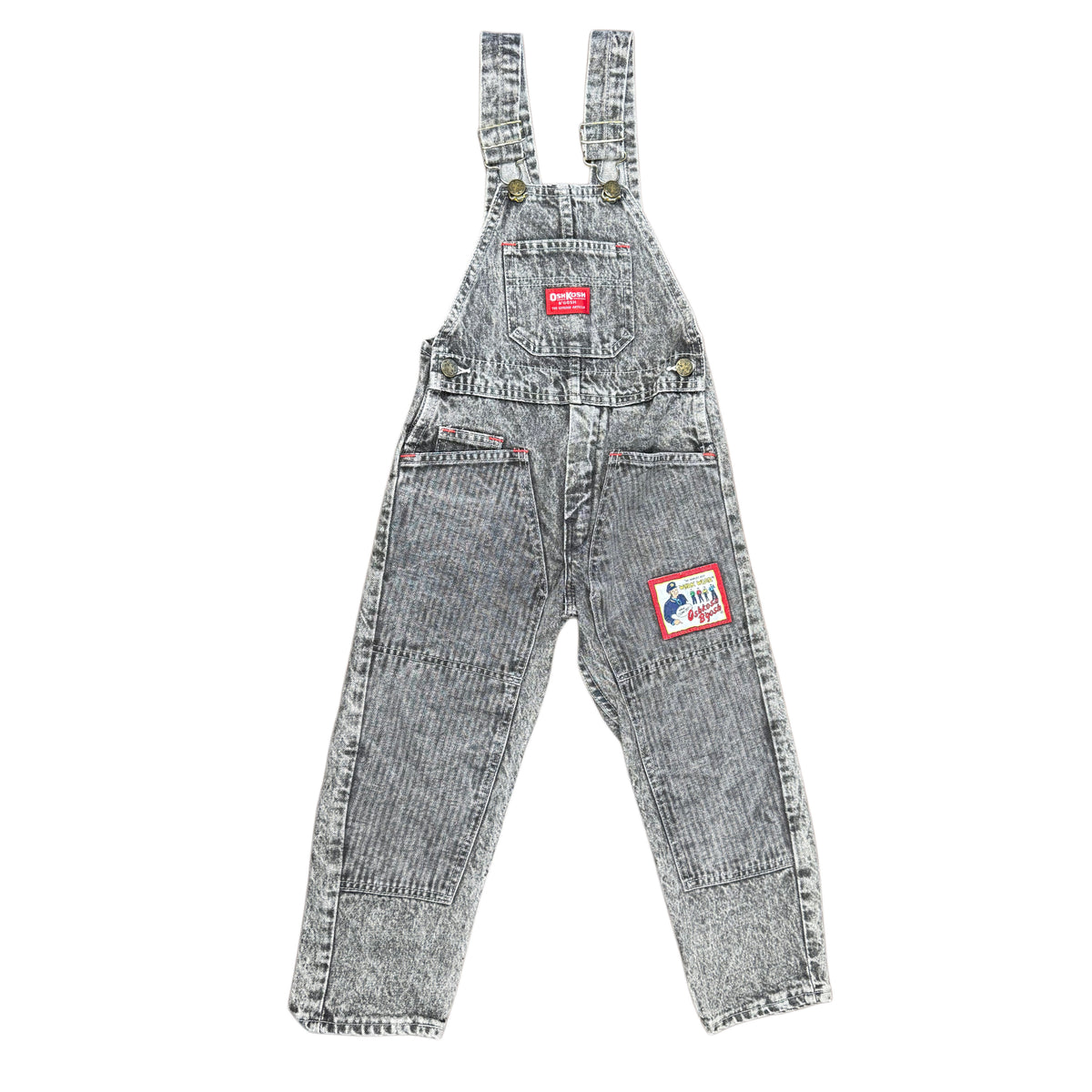 Vintage Oshkosh B'Gosh Stone Washed Denim Overalls - 4/5T