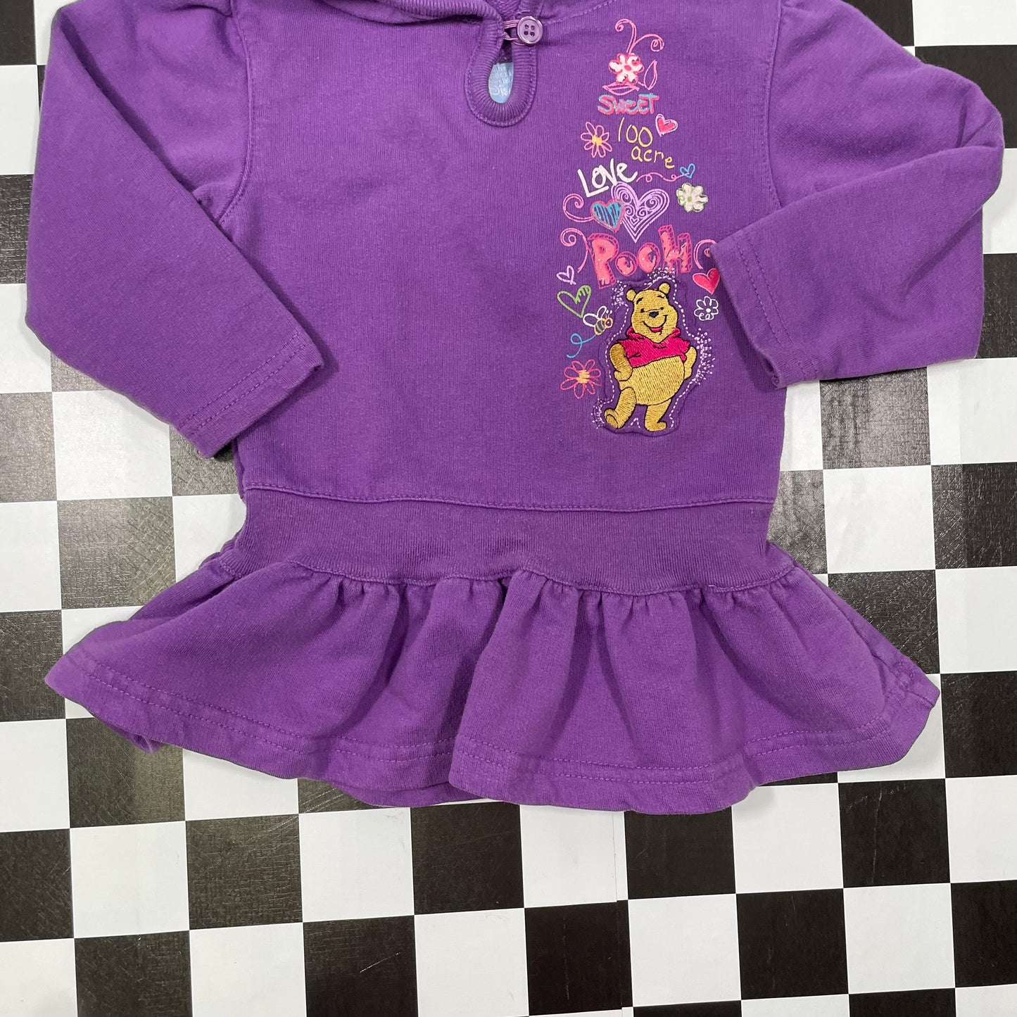 Y2K Winnie the Pooh Purple Sweatshirt - 18 Months