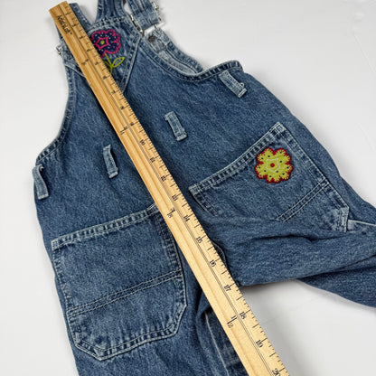 Y2K Children's Place Denim Floral Overalls - 24 Months