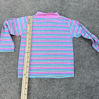 Vintage Health-Tex "Hello" Striped Turtleneck Shirt - 4T