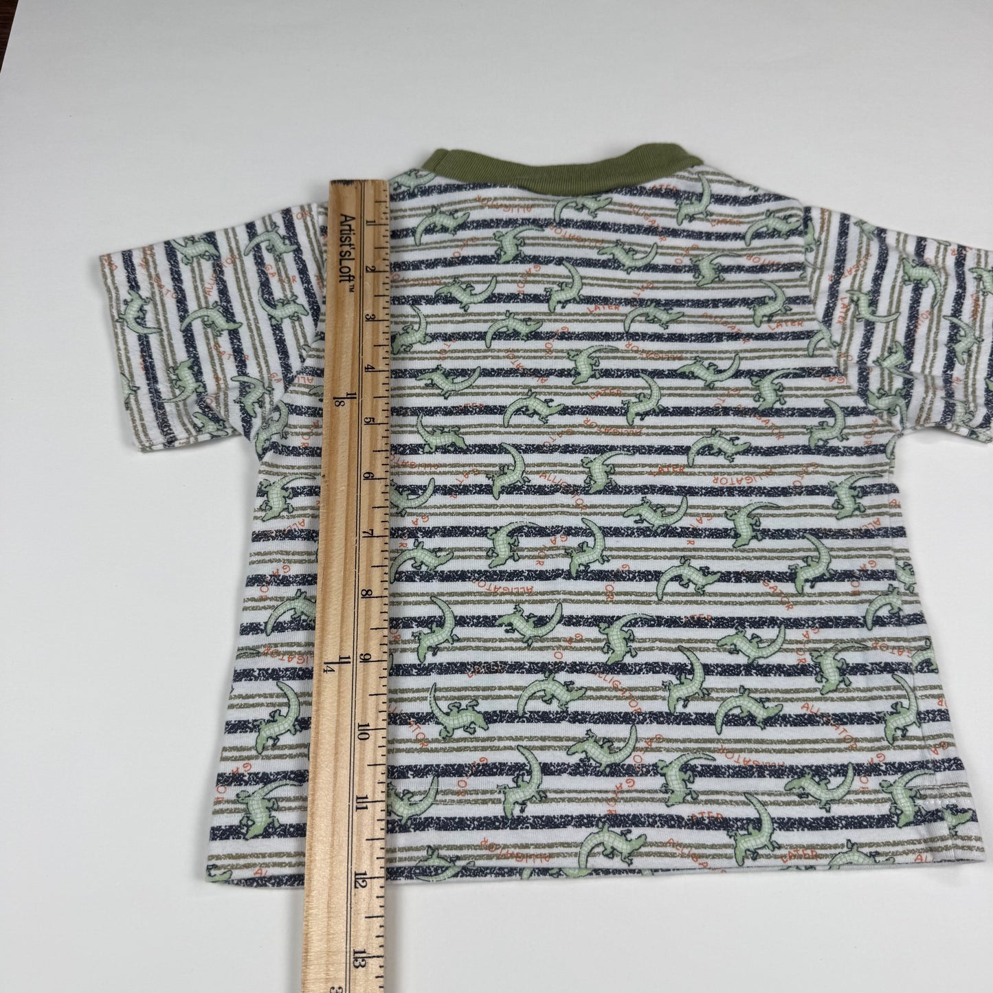 Vintage Alligator Striped Shirt - 12 Months