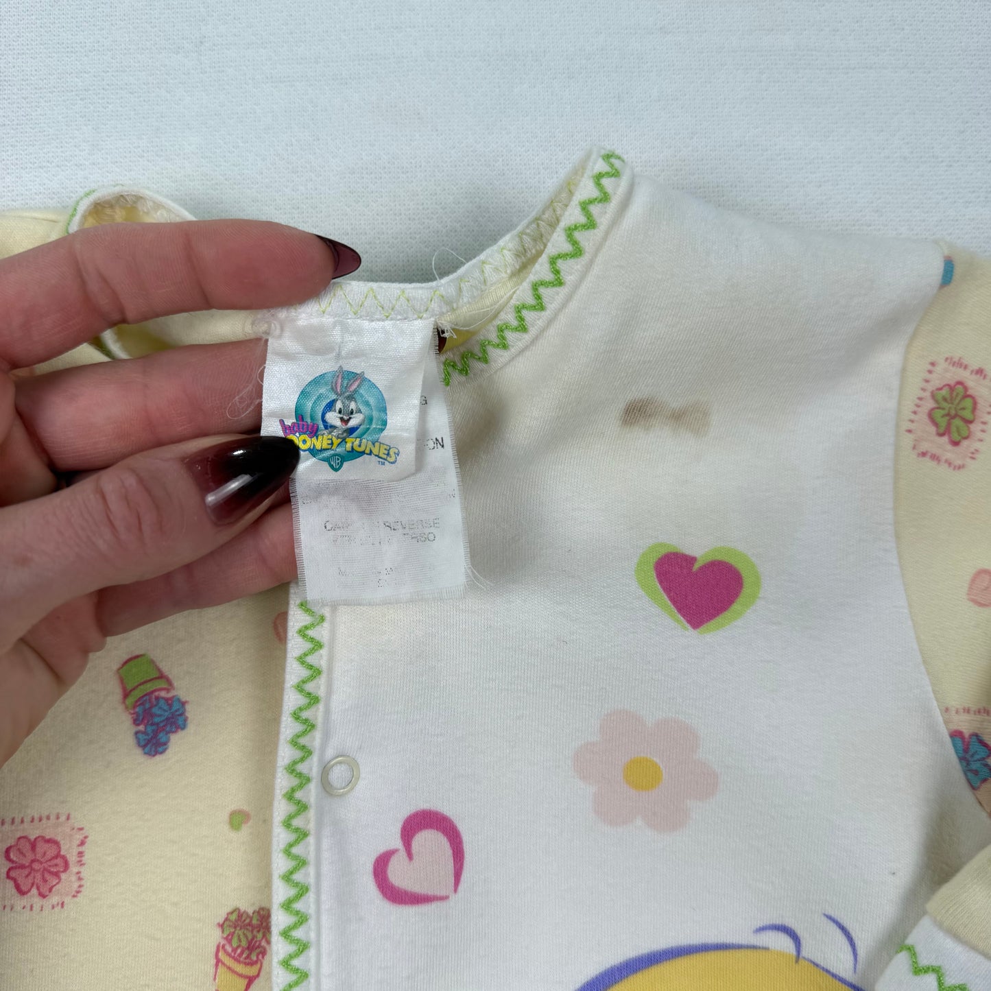 Y2K 2002 Baby Tweety Looney Toons Sleeper - 12/18 Months