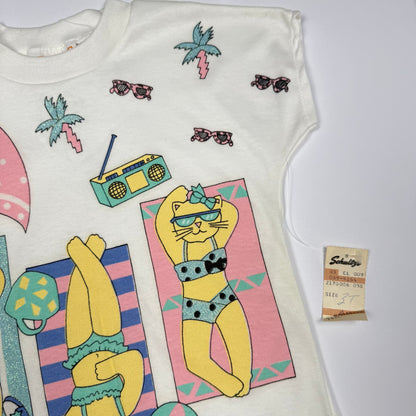 Vintage Cat Beach Shirt - 3T