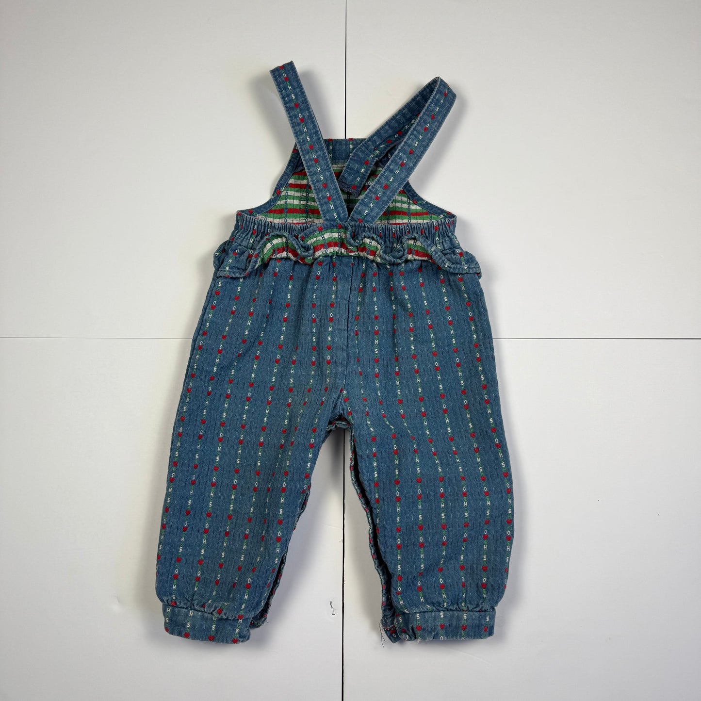 Vintage Oshkosh B'Gosh Spell Out Bubble Overalls Romper - 24 Months