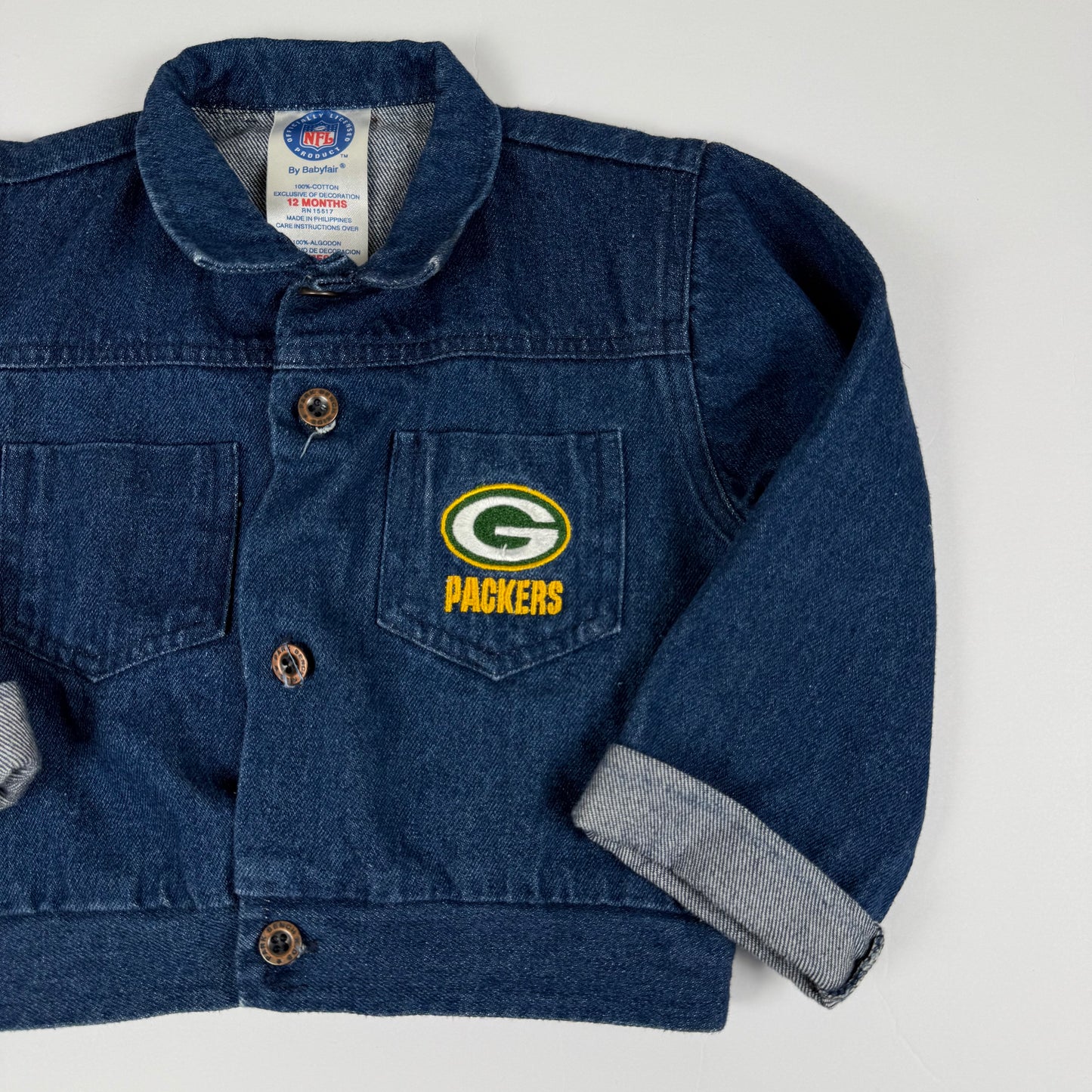 Vintage Green Bay Packers Denim Jacket - 12 Months