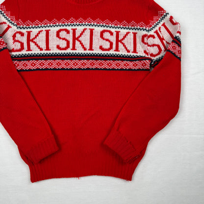 Vintage 1980's Ski Knit Sweater - Youth 6/8