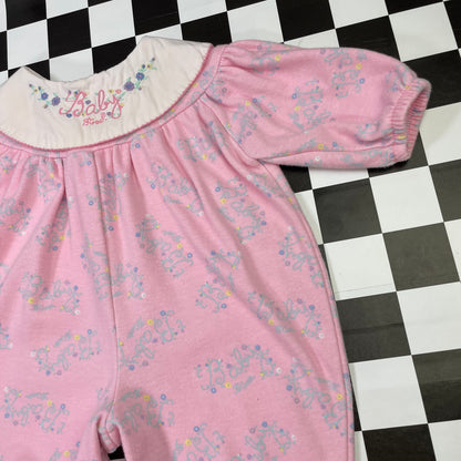 Vintage Oshkosh B'Gosh Pink Collared Romper - 6/9 Months