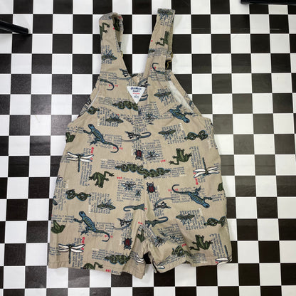 Vintage Oshkosh B'Gosh Insect Frog Snake Shortalls - 4T