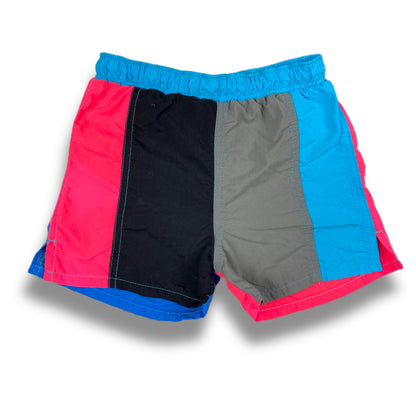 Vintage Color Block Neon Swim Shorts - 2/3T