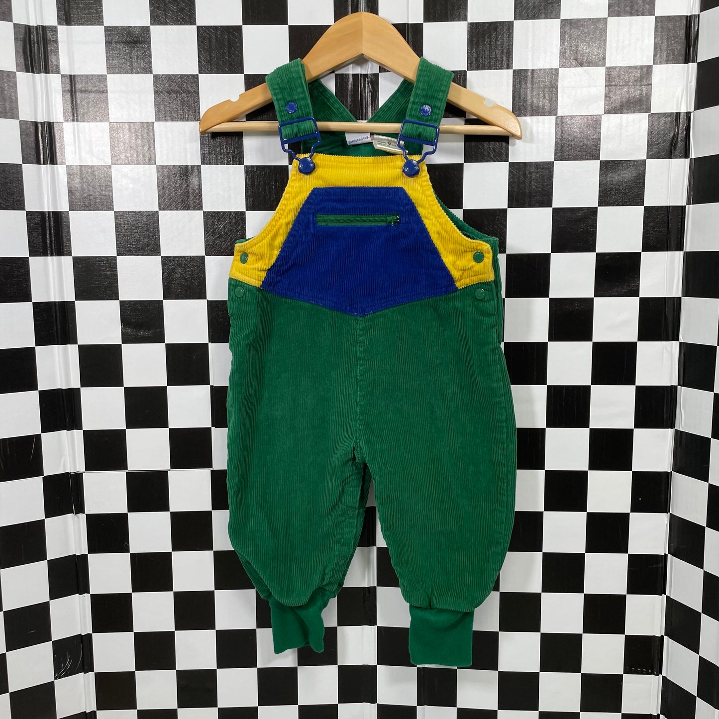 Vintage McKids Corduroy Overalls and Shirt Set - 12 Months