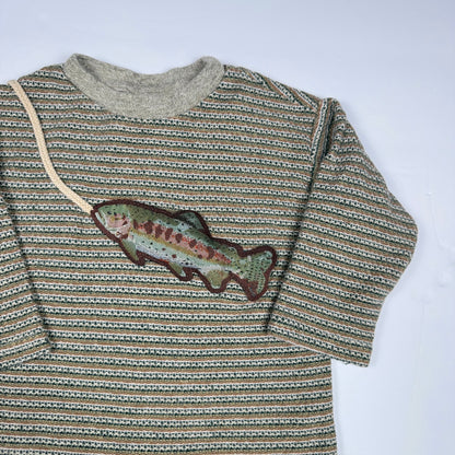 Vintage Striped Fish Shirt - 2T