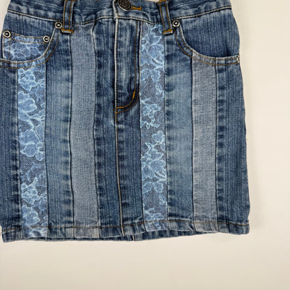 Y2K Mary Kate and Ashley Floral Denim Skirt - 4T