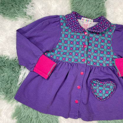 Vintage Gymboree Purple Floral Shirt - Medium