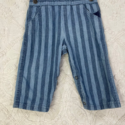 Vintage Oshkosh B'Gosh Striped Overalls - 18 Months