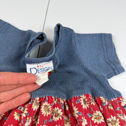 Vintage 1990's Sunflower Floral Dress - 3T