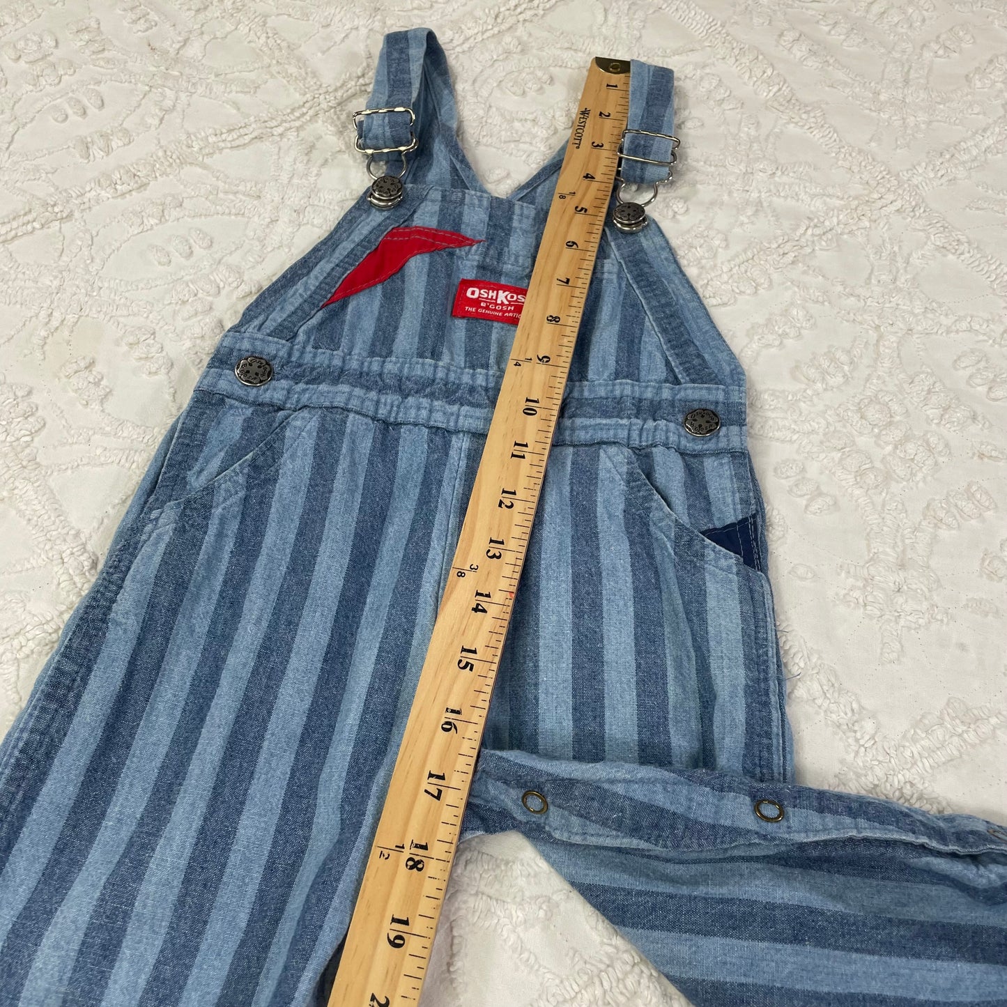 Vintage Oshkosh B'Gosh Striped Overalls - 18 Months