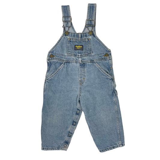 Vintage Oshkosh Light Wash Denim Overalls - 2T