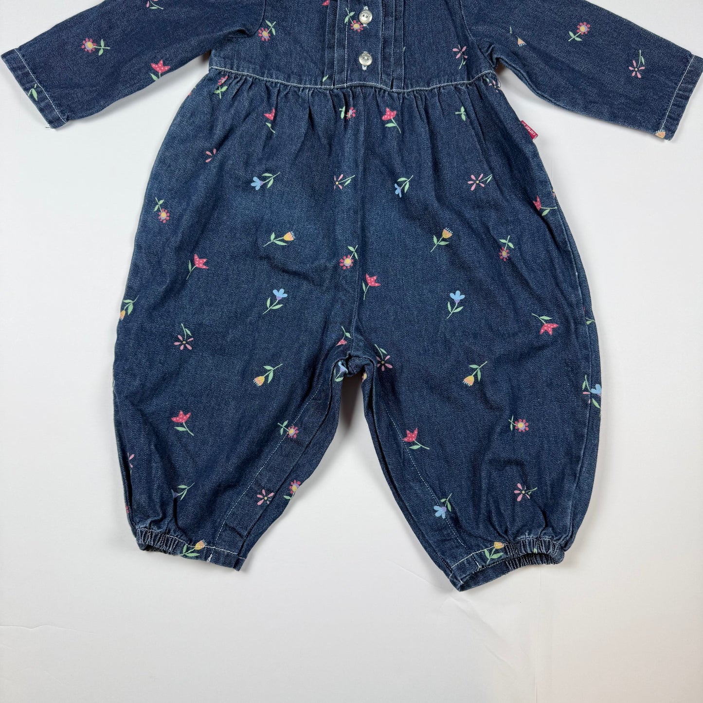 Y2K Carters Floral Denim Romper - 12/18 Months
