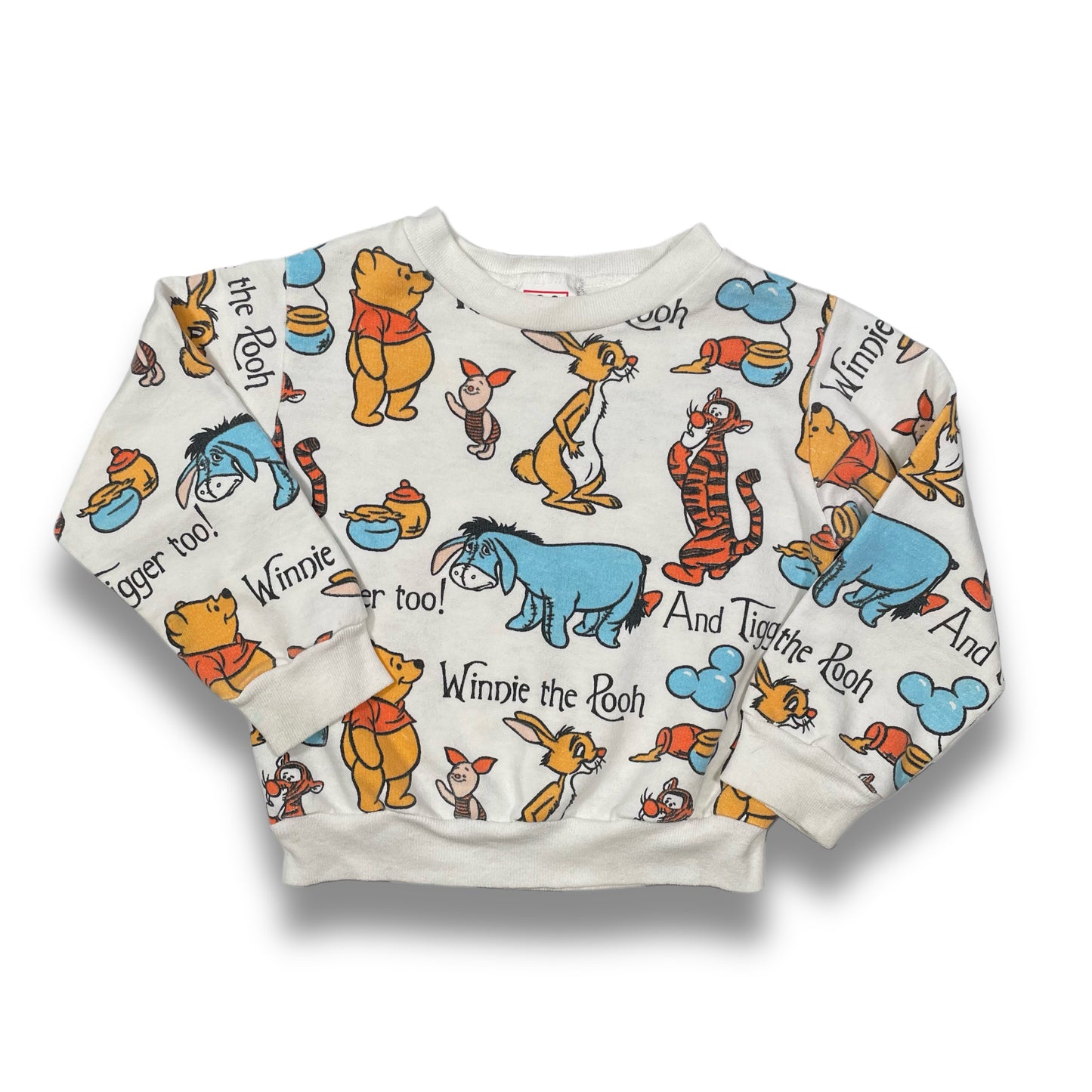 Vintage 1990's Disney Wear Winnie the Pooh AOP Sweatshirt - 2T