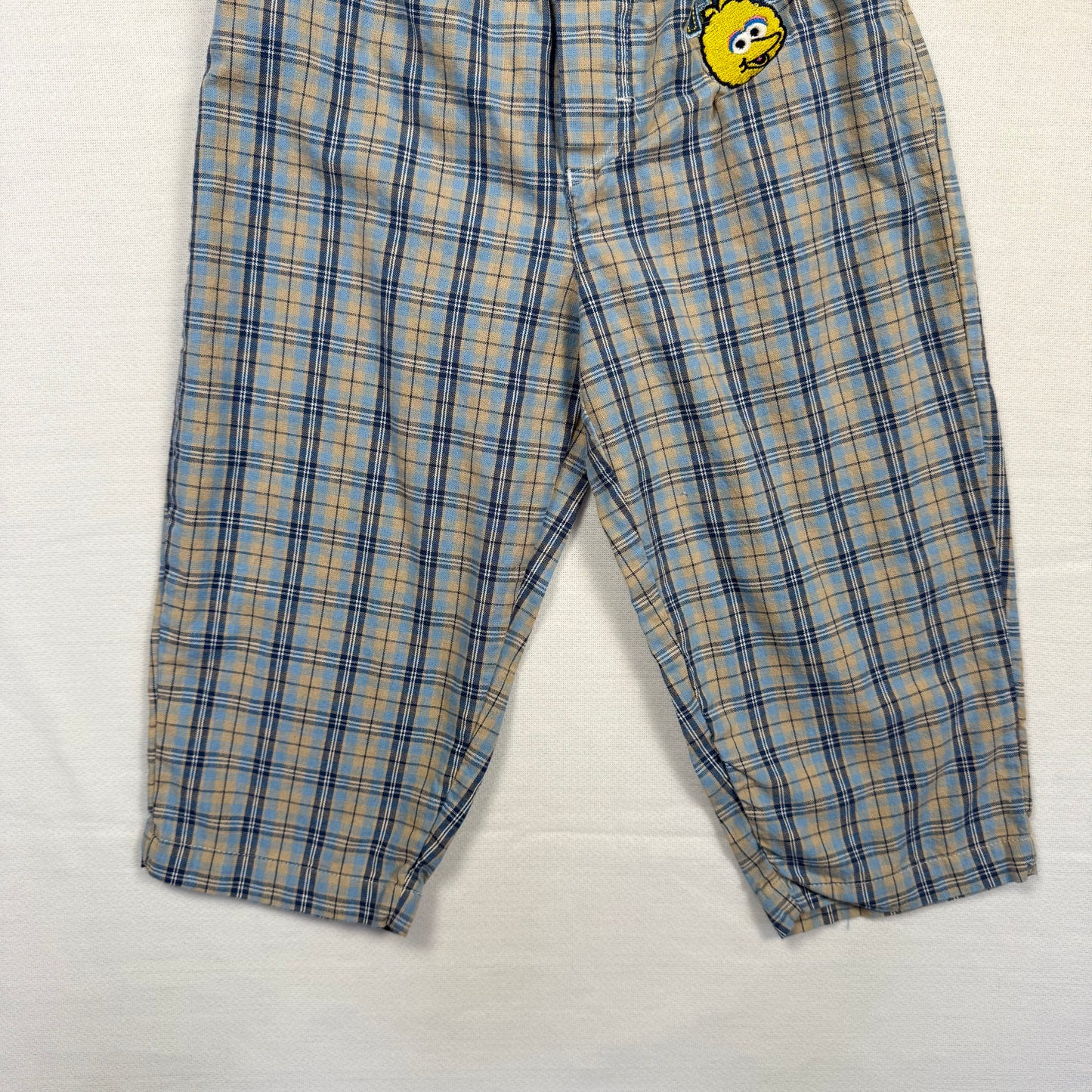 Vintage Y2K Big Bird Sesame Street Plaid Pants