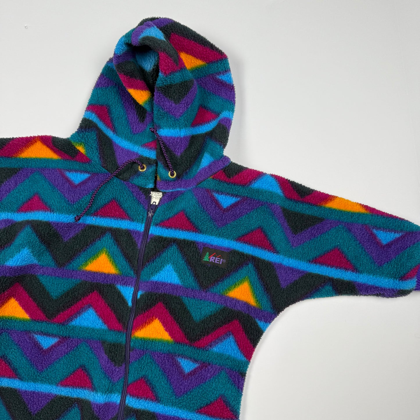 Vintage REI Funky Print Fleece Romper - 12 Months