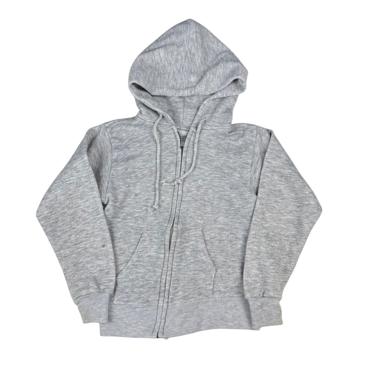 Vintage 1970's Grey Hooded Zip Up Sweatshirt - 2/3T