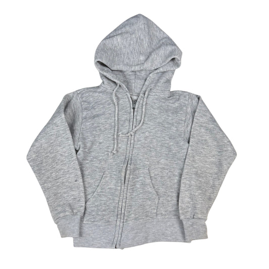 Vintage 1970's Grey Hooded Zip Up Sweatshirt - 2/3T