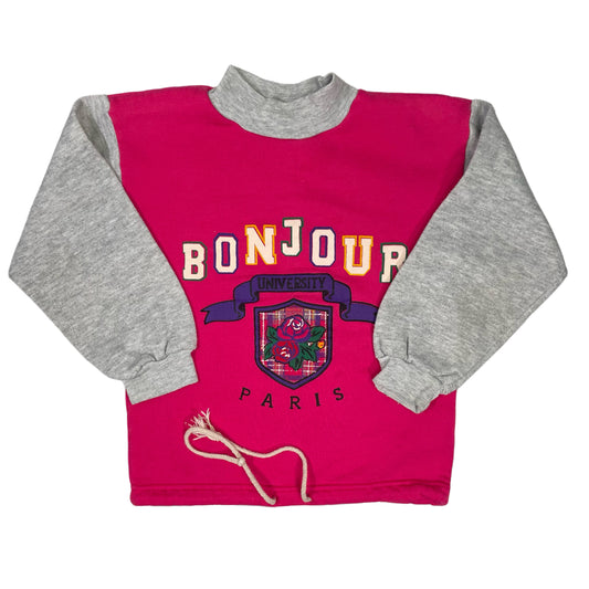 Vintage Bonjour Sweatshirt - Size 6