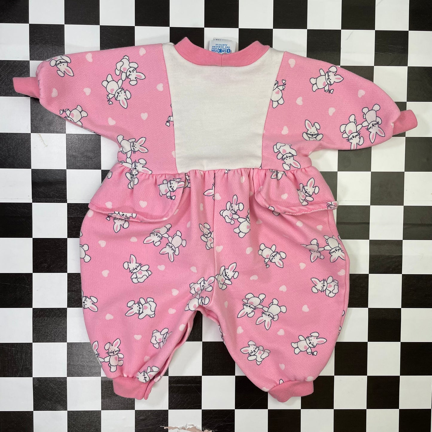 Vintage Oshkosh B'Gosh Bunny Pink Romper - 3/6 Months