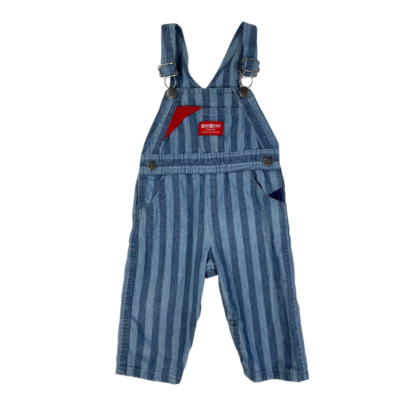 Vintage Oshkosh B'Gosh Striped Overalls - 18 Months