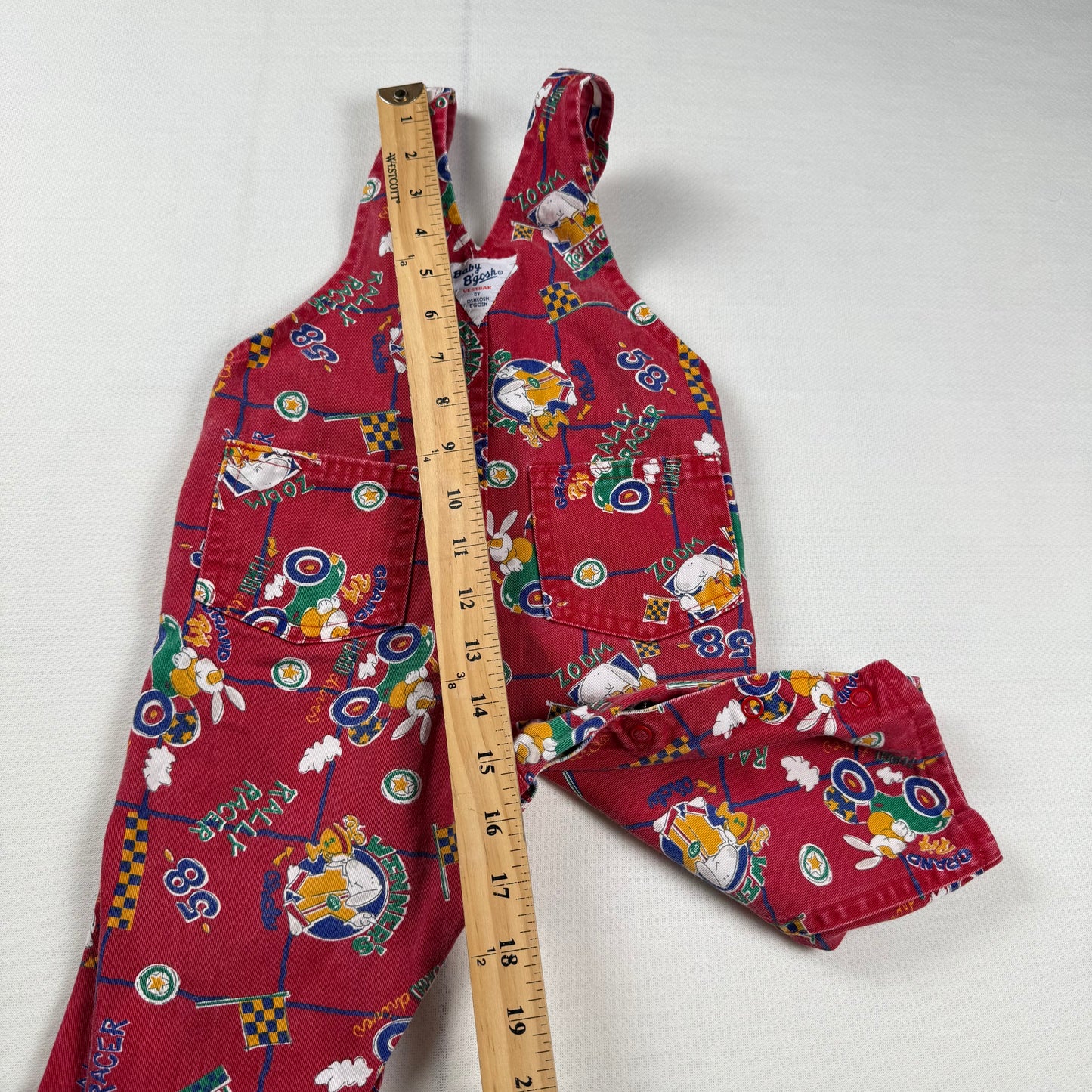 Vintage Oshkosh B'Gosh Racing Winner Overalls - 12 Months