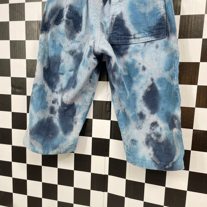 Vintage 1990's Charlie Rocket Blue Tie Dye Corduroy Pants - 18 Months