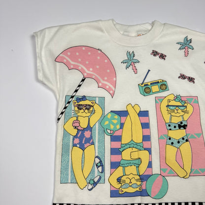 Vintage Cat Beach Shirt - 3T