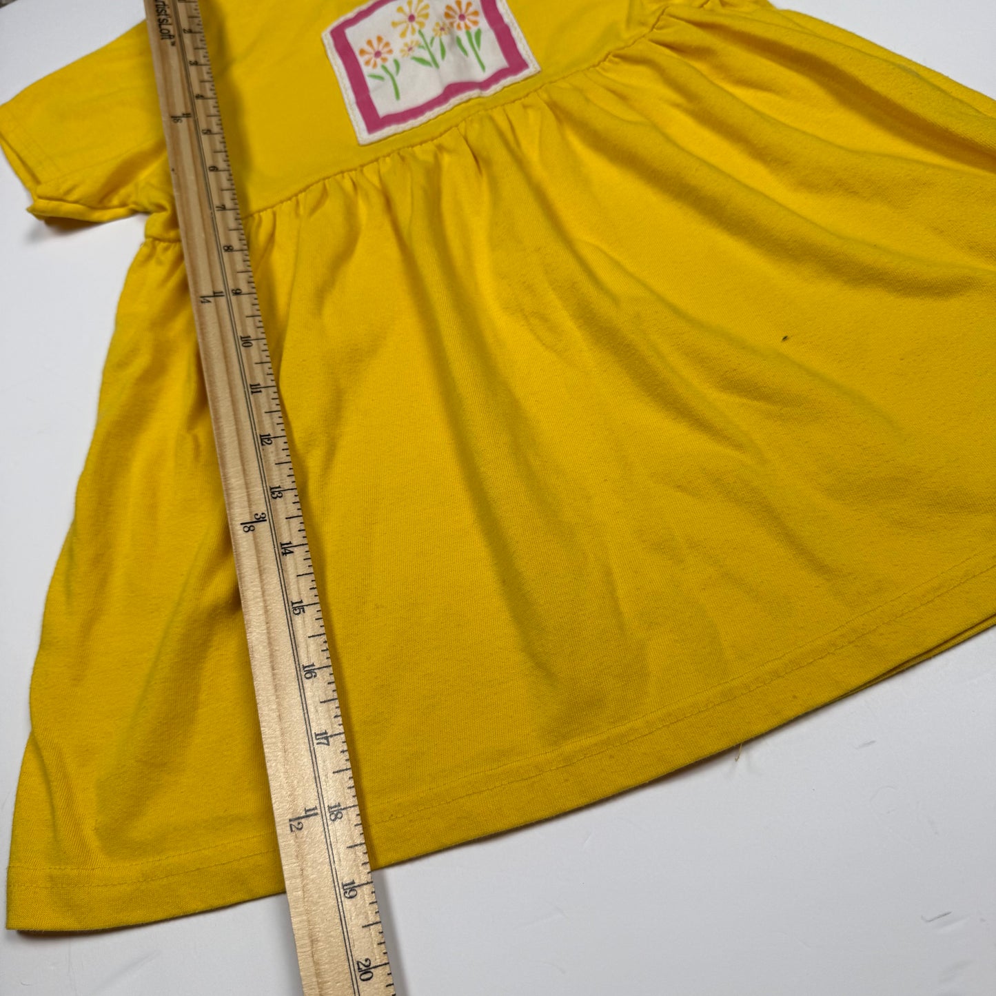 Vintage Honors Yellow Flower Dress - 4T