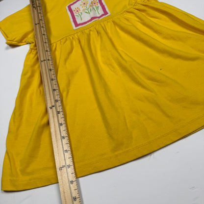 Vintage Honors Yellow Flower Dress - 4T
