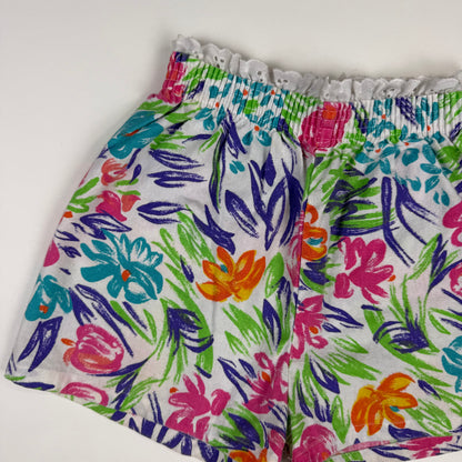 Y2K Andover Togs Floral Shorts - 3/4T