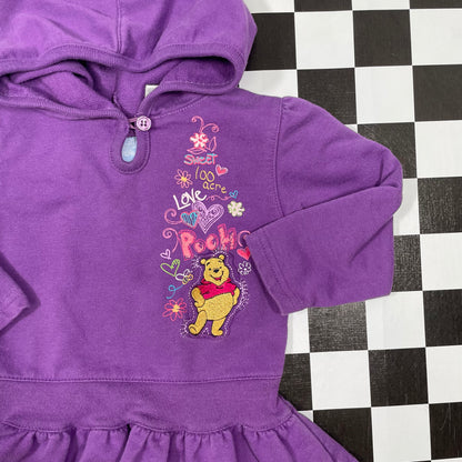 Y2K Winnie the Pooh Purple Sweatshirt - 18 Months