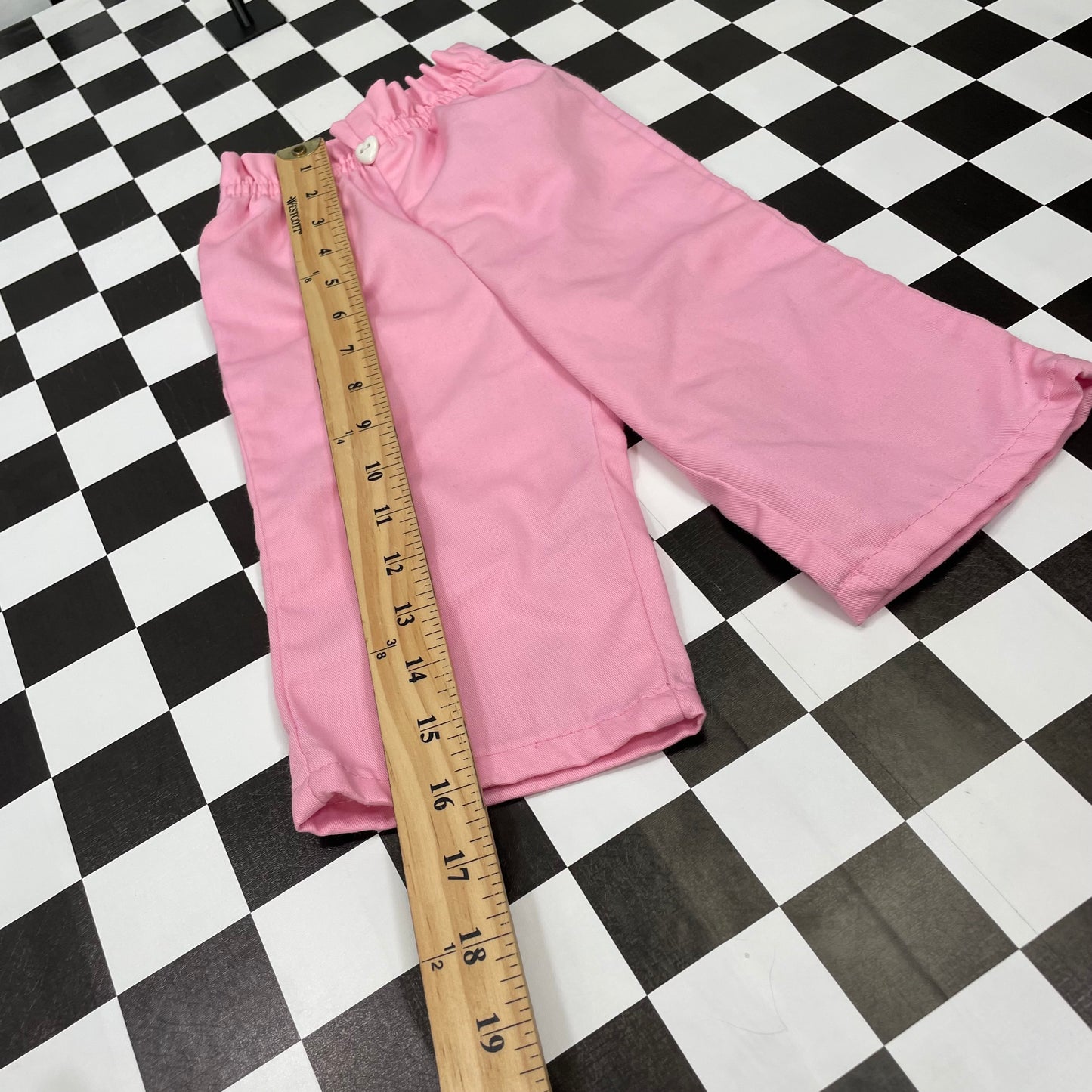 Vintage 1980's Pastel Pink Pull on Pants - 12 Months