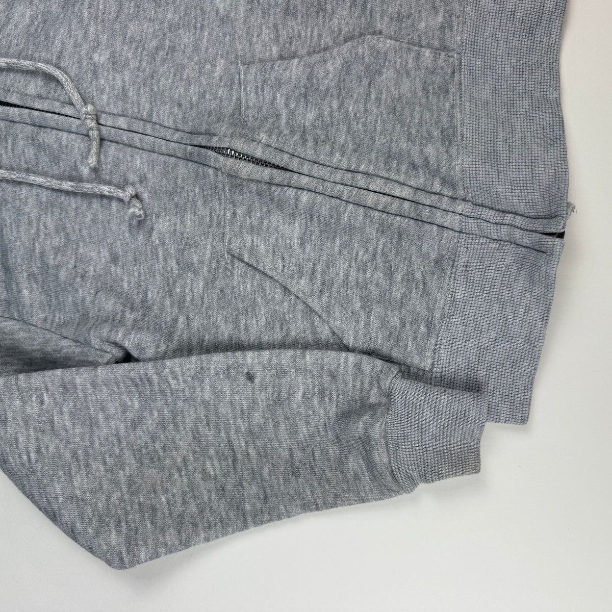 Vintage 1970's Grey Hooded Zip Up Sweatshirt - 2/3T