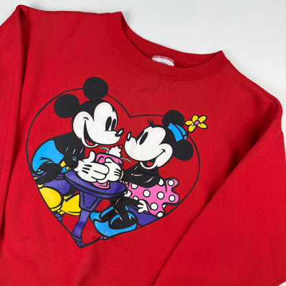 Vintage Mickey and Minnie Crewneck Sweatshirt - Youth Large